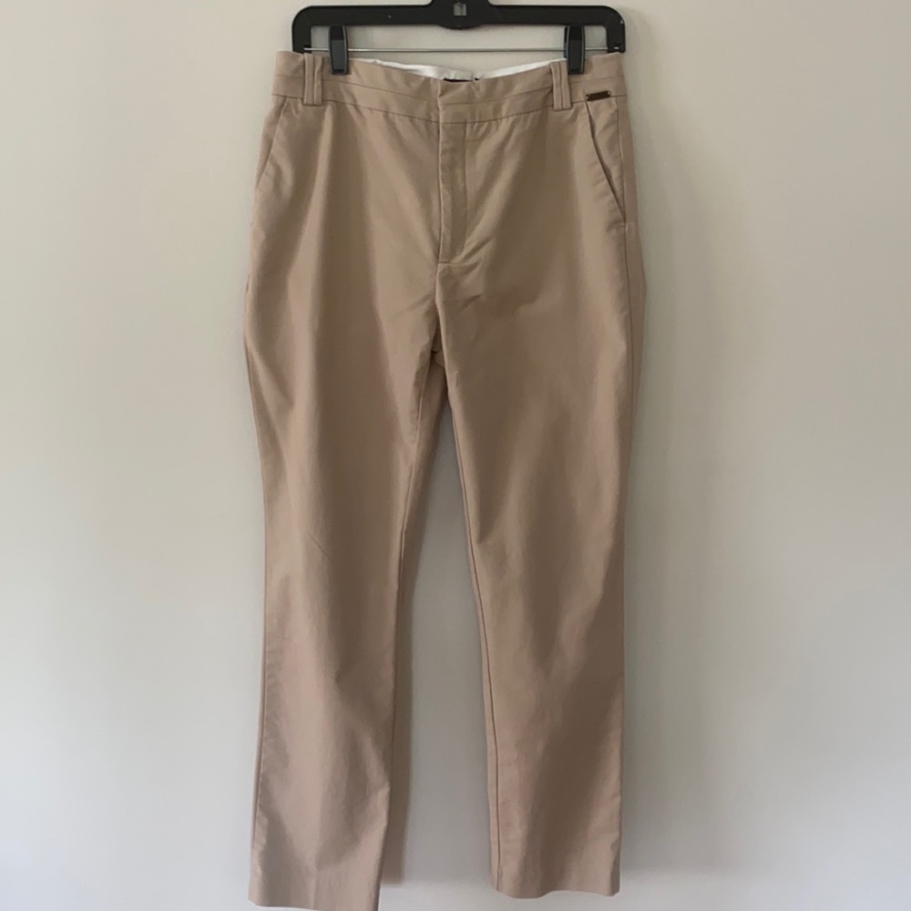 Women's Beige Straight-Leg Pants - Classic Workwear